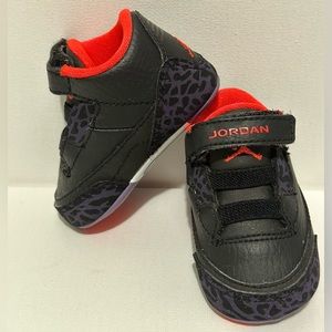 (50)- Collectible Black, Red, And 💜Purple Cheetah Print Baby Jordan Retro’s 🔥1